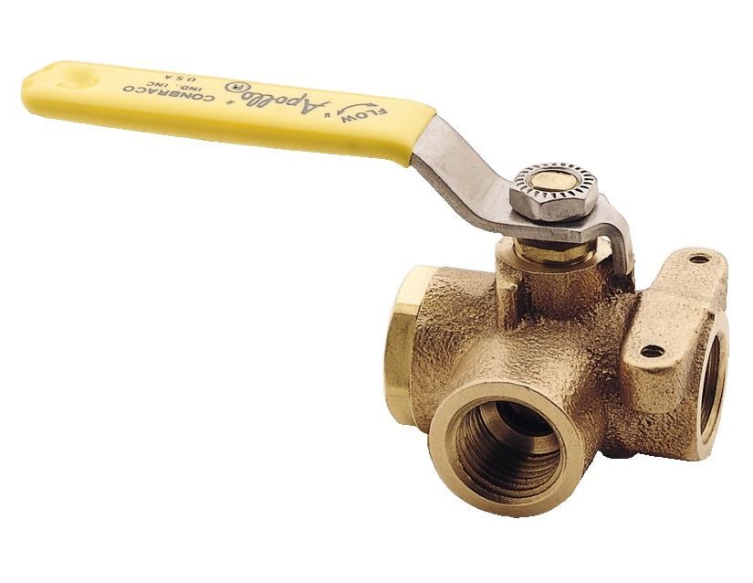 Apollo 70-600 3-way Bronze Ball Valve Apollo 70-600 3-way Bronze Ball Valve