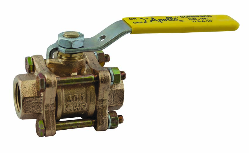 Apollo Bronze 3-Piece Full Port Ball Valve