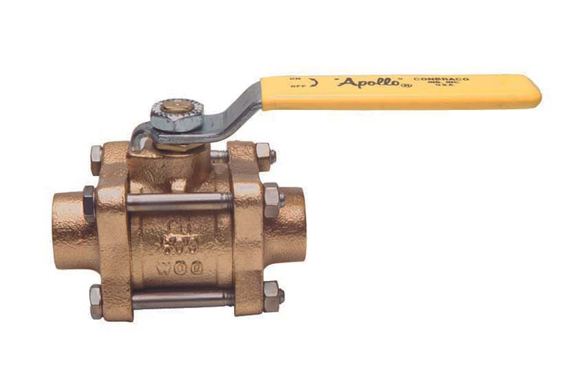 Apollo Bronze 3-Piece Full Port Ball Valve Solder End Apollo Bronze 3-Piece Full Port Ball Valve